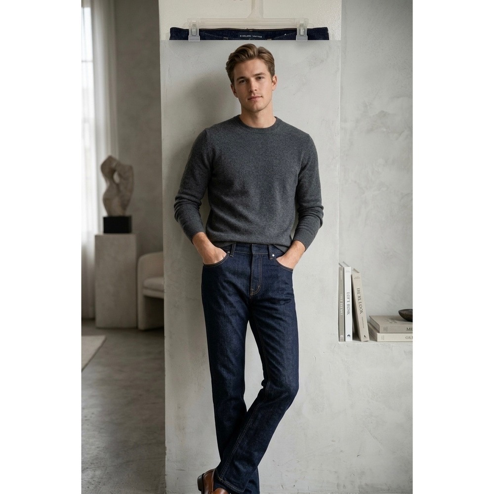 Everlane Uniform Slim Fit Jeans Mens 30x30 Dark Indigo Blue Denim 5-Pocket Pant